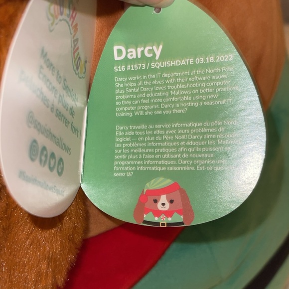 Darcy The Christmas Elf Spaniel Squishmallow - Picture 8 of 10
